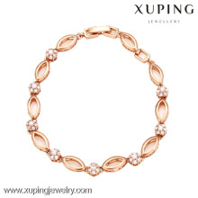 72869-Xuping joyería moda mujer chapado en oro pulsera con buena calidad